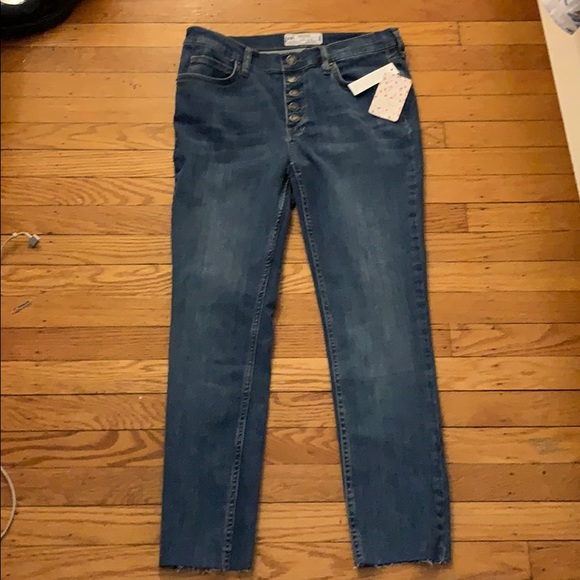 NWT Free People button down skinny jeans - Picture 4 of 8